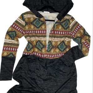 Aztec Hooded Cardigan